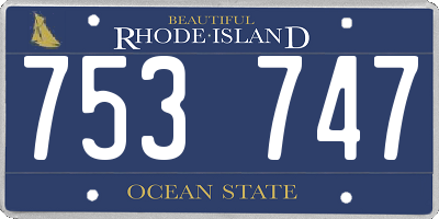 RI license plate 753747