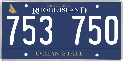 RI license plate 753750