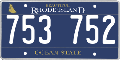 RI license plate 753752
