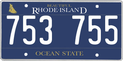 RI license plate 753755