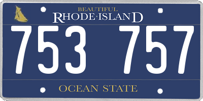 RI license plate 753757