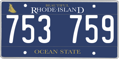 RI license plate 753759