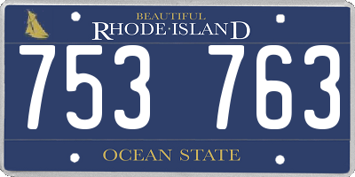 RI license plate 753763