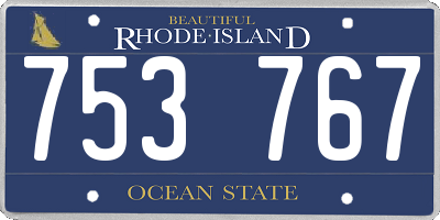 RI license plate 753767