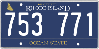 RI license plate 753771