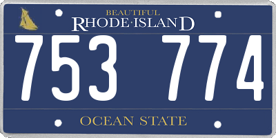 RI license plate 753774