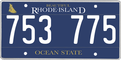 RI license plate 753775