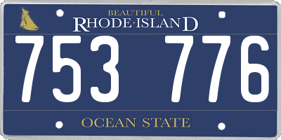 RI license plate 753776