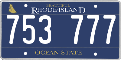 RI license plate 753777