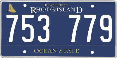 RI license plate 753779