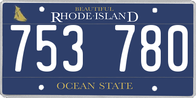 RI license plate 753780