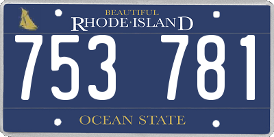 RI license plate 753781