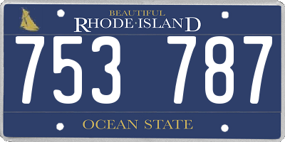 RI license plate 753787