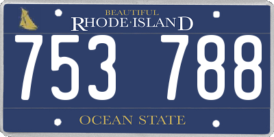 RI license plate 753788