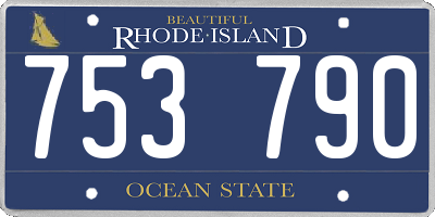 RI license plate 753790