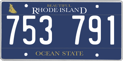 RI license plate 753791