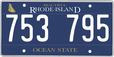 RI license plate 753795