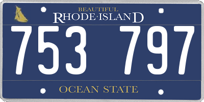 RI license plate 753797