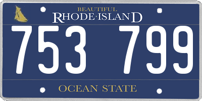 RI license plate 753799