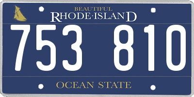 RI license plate 753810