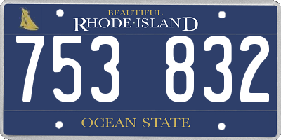 RI license plate 753832