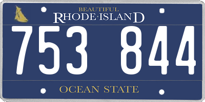 RI license plate 753844