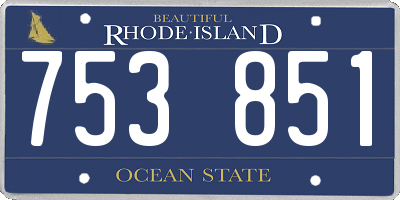 RI license plate 753851