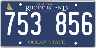 RI license plate 753856