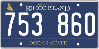 RI license plate 753860