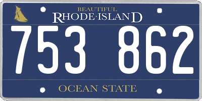 RI license plate 753862