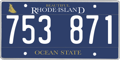 RI license plate 753871