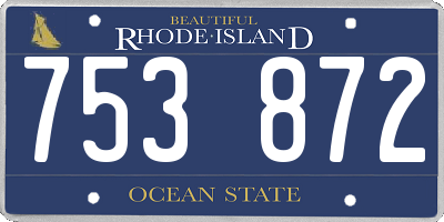 RI license plate 753872