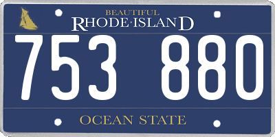 RI license plate 753880