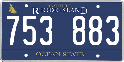 RI license plate 753883