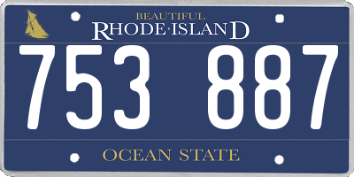RI license plate 753887