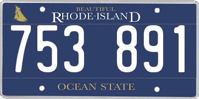 RI license plate 753891