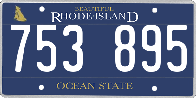 RI license plate 753895