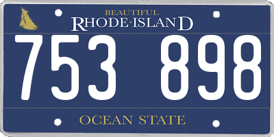 RI license plate 753898