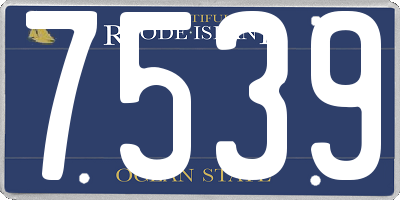 RI license plate 7539