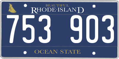 RI license plate 753903