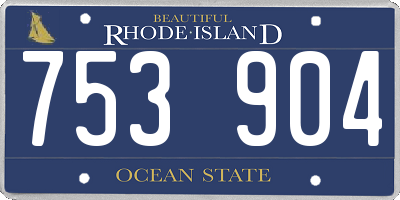 RI license plate 753904