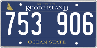 RI license plate 753906