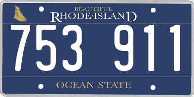 RI license plate 753911