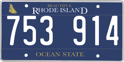 RI license plate 753914