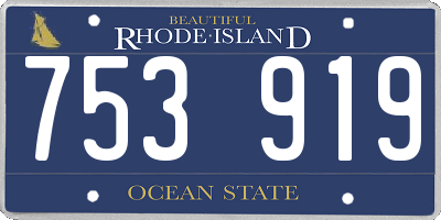 RI license plate 753919