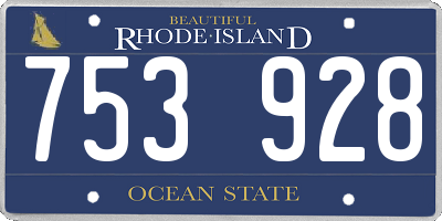 RI license plate 753928