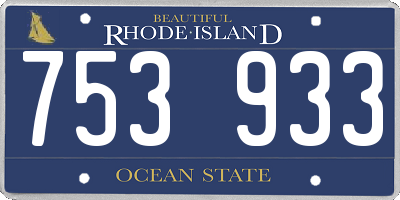 RI license plate 753933