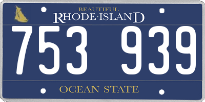 RI license plate 753939