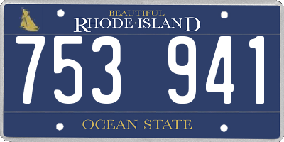 RI license plate 753941