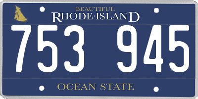 RI license plate 753945
